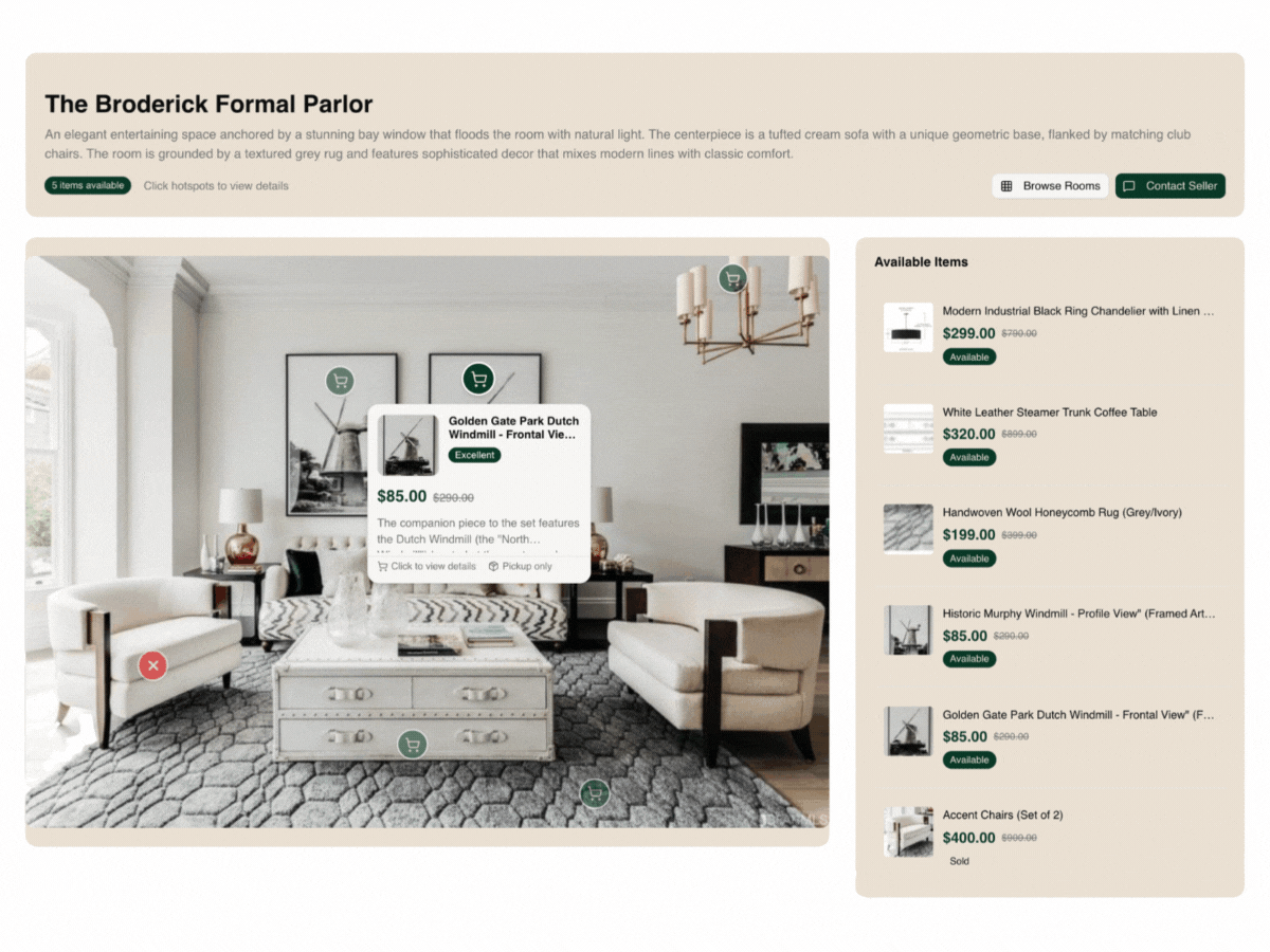 Animated demonstration of the reLocal seller dashboard